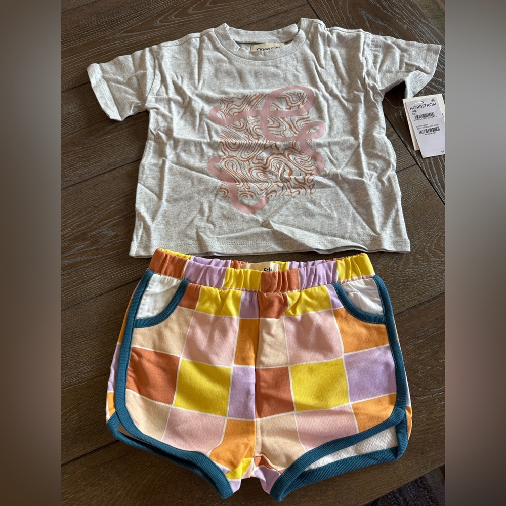 Kids Gray and Multicolor Matching Set